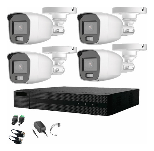 EPCOM B8-KIT-CV/A Kit 4 Cámaras de seguridad B8-KIT-CV/A-4CSC CCTV Exterior ColorVu Alta definición  Metálicas Videovigilancia B8-KIT-CV/A Micrófono integrado