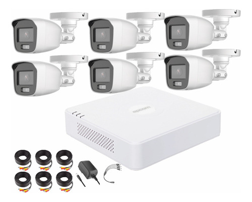 EPCOM B8-KIT-CV/A Kit 4 Cámaras de seguridad B8-KIT-CV/A-6CCC CCTV Exterior ColorVu Alta definición  Metálicas Videovigilancia B8-KIT-CV/A Micrófono integrado