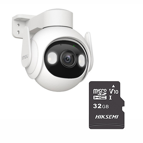 IMOU Cámara Cruiser IP WiFi 2mp CV-1686-PLUS-32 5 Mp Con MicroSD 32GB Y Letrero disuasivo Sirena Integrada Led de Alta Potencia Microfono Integrado Audio Bidereccional Detección de Humanos IR 30M IP66 CV-1686 Disuasión activa