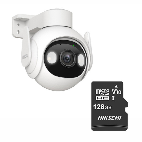 IMOU Cámara Cruiser IP WiFi 2mp CV-1686-PLUS-128 5 Mp Con MicroSD 128GB Y Letrero disuasivo Sirena Integrada Led de Alta Potencia Microfono Integrado Audio Bidereccional Detección de Humanos IR 30M IP66 CV-1686 Disuasión activa