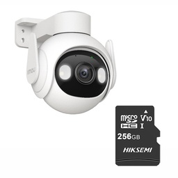 IMOU Cámara Cruiser IP WiFi 2mp CV-1686-PLUS-256 5 Mp Con MicroSD 256GB Y Letrero disuasivo Sirena Integrada Led de Alta Potencia Microfono Integrado Audio Bidereccional Detección de Humanos IR 30M IP66 CV-1686 Disuasión activa