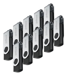 Kit de 10 USB Flash Drive 32GB Negra con Diseño rotativo metálico USB-U116-20-32GB