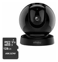 IMOU Cámara Domo IP PT REX 2D Wifi 3 MP IPC-GK2DN-3C0W-PLUS-128 Smart Tracking IR de 10 Metros Audio 2 Vias Microfono y Altavoz Integrados Alarma de Sonido Anormal Con MicroSD 128GB Detección de Humanos Modo Privacidad Máxima Seguridad GK2DN Fácil Instalación