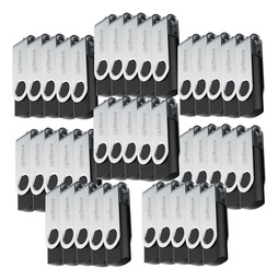 Kit de 40 de USB Flash Drive 32GB Negra con Diseño rotativo metálico USB-U116-20-32GB