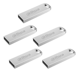 Kit de 5 USB Flash Drive 32GB Plata metálica USB-U106-20-32GB