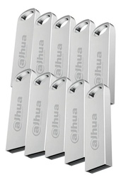 Kit de 10 USB Flash Drive 32GB Plata metálica USB-U106-20-32GB