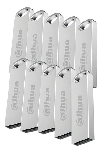 Kit de 10 USB Flash Drive 32GB Plata metálica USB-U106-20-32GB