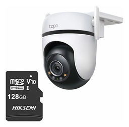 TP-LINK Cámara de seguridad TAPO-C520WS-PLUS-128 inteligente Con MicroSD 128GB Wi-Fi 360º 4MP Audio Bidireccional Detección de Humanos Protección Exterior IP66 Indicador LED C520WS Resolución 2k