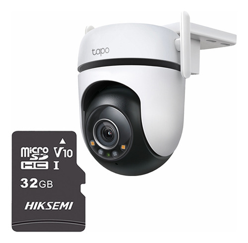TP-LINK Cámara de seguridad TAPO-C510W-PLUS-32 Con MicroSD 32GB 360° Vídeo alta calidad Detección y seguimiento inteligente Video a color 24/7 Audio Bidireccional C510W Protección Exterior IP65