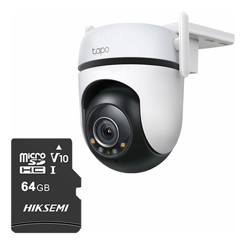 TP-LINK Cámara de seguridad TAPO-C510W-PLUS-64 Con MicroSD 64GB 360° Vídeo alta calidad Detección y seguimiento inteligente Video a color 24/7 Audio Bidireccional C510W Protección Exterior IP66