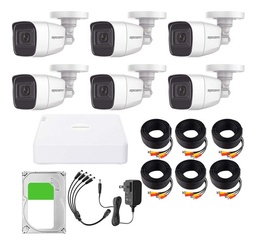 Epcom B8-KIT-MIC Kit Camaras De Seguridad De Video Vigilancia Metalicas Con Microfono Integrado Modelo B8-MIC-PLUS6+2TB 2mp Con disco duro 2TB Cctv Cámaras Bala Con Audio Por Coaxitron Turbohd 1080p Lite