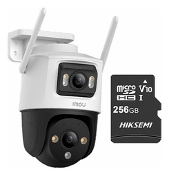 Imou Cámara de seguridad Cruiser 6MP IPC-S7XN-6M0WED-PLUS-256 Con MicroSD 256GB Doble Lente FULLCOLOR Imou Sense Alta definición Audio Doble Vía Detección de humanos 6M0WED Protección Exterior IP66