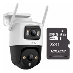 Imou Cámara de seguridad Cruiser 8MP IPC-S7XN-8M0WED-PLUS-32 Con MicroSD 32GB Doble Lente FULLCOLOR Imou Sense Alta definición Audio Doble Vía Detección de humanos 8M0WED Protección Exterior IP66