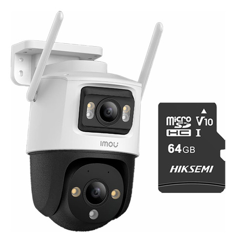 Imou Cámara de seguridad Cruiser 8MP IPC-S7XN-8M0WED-PLUS-64 Con MicroSD 64GB Doble Lente FULLCOLOR Imou Sense Alta definición Audio Doble Vía Detección de humanos 8M0WED Protección Exterior IP66