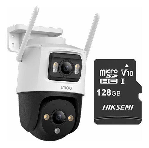 Imou Cámara de seguridad Cruiser 8MP IPC-S7XN-8M0WED-PLUS-128 Con MicroSD 128GB Doble Lente FULLCOLOR Imou Sense Alta definición Audio Doble Vía Detección de humanos 8M0WED Protección Exterior IP66