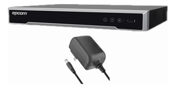 Epcom Kit DVR 4 Canales TurboHD + 4 Canales IP 8 MP 4K Tecnología Acusense Evita Falsas Alarmas + Audio por Coaxitron 4 Entradas de Alarma 1 Salida de Alarma + Detección de Rostros