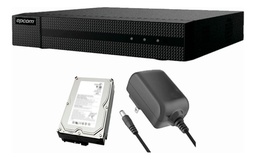 Epcom Kit DVR 4 Canales TurboHD + 1 Canal IP 2 MP Tecnología Acusense Lite Evita Falsas Alarmas + Disco Duro 500GB Audio por coaxitron Y Salida de Vídeo Full HD