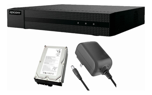 Epcom Kit DVR 4 Canales TurboHD + 1 Canal IP 2 MP Tecnología Acusense Lite Evita Falsas Alarmas + Disco Duro 2TB Audio por coaxitron Y Salida de Vídeo Full HD