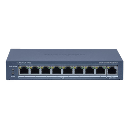 Switch PoE+ / Monitoreable / 8 Puertos 10/100 Mbps PoE+ / 1 Puerto 1000 Mbps Uplink / PoE hasta 300 metros / 60 W 