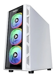 GABINETE OCELOT GAMING OG-C WHITE BLIXARD, SOPORTA TARJETAS E-ATX, ATX, M-ATX E ITX COLOR TOTALMENTE COLOR BLANCO, PANEL LATERAL DE CRISTAL TEMPLADO, FULL TOWER, INCLUYE VENTILADORES ARGB, SOPRTE PARA GPU HORIZONTAL Y VERTICAL.