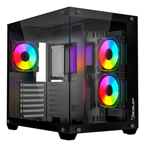 GABINETE OCELOT GAMING, ATX, FRONTAL CRISTAL TEMPLADO, CRISTAL LATERAL , FILTRO POLVO MAGNETICO, ESPACIO PARA 8 VENTILADORES  /SOPORTA GPU HASTA 410MM