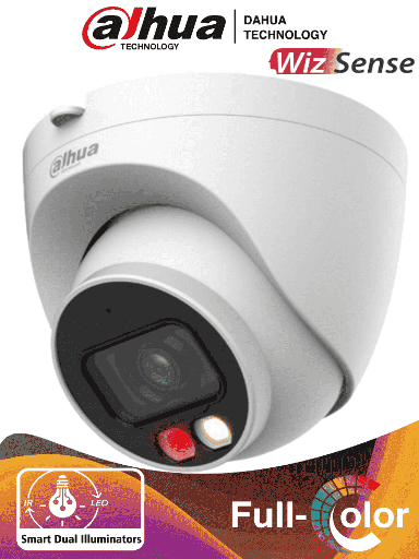 DAHUA DH-IPC-HDW2249T-S-IL Cámara IP WizSense Eyeball 2MP/ Iluminador dual inteligente/ Protección Perimetral/ H.265+/ LED IR 30m/ SMD Plus/ WDR/ 3D NR/ Ranura Micro SD/ Micrófono Integrado/ PoE/ IP67/ #LoNuevo
