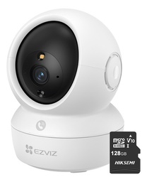 Ezviz CS-H6CPRO/4MP Mini Cámara de Seguridad H6CPro-PLUS-128 IP PT 4 MP Conexión Wi-Fi + Seguimiento Inteligente Con Audio de Dos Vías Visión Panorámica Memoria MircroDS de 128GB Ideal Para Uso en Interior