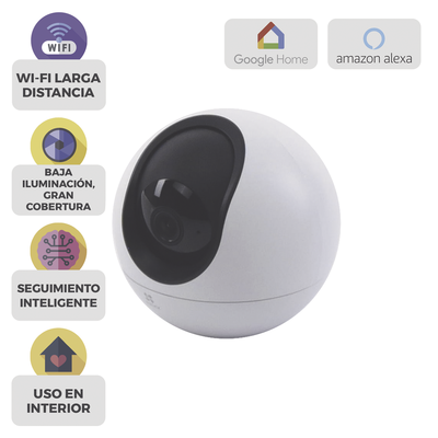 H6 Mini PT IP 3K (5 Megapixel) / Wi-Fi / Detección Humana y Mascotas / Doble Banda 2.4- 5G / Seguimiento Inteligente / Audio de Dos Vías / Micro SD hasta 512GB / Uso Interior