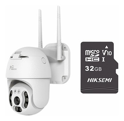 ZKTECO Cámara de seguridad NG-C4200-PLUS-32 con MicroSD 32GB IP PTZ WiFi 3Mp  Altavoz y Micrófono Integrados IR 20 mts H.265 Almacenamiento local y nube  Audio Bi-direccional CCTV Máxima seguridad