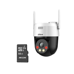 DAHUA SD2A500HB-GN-AW-PV-S2 - Camara IP PT WiFi de 5 Megapixeles Full Color Iluminador Dual Inteligente + MicroSD 32GB Serie Picoo Disuasión Activa 30 Metros luz Visible e IR Audio 2 Vías Altavoz Integrado IP66 DHT0060084
