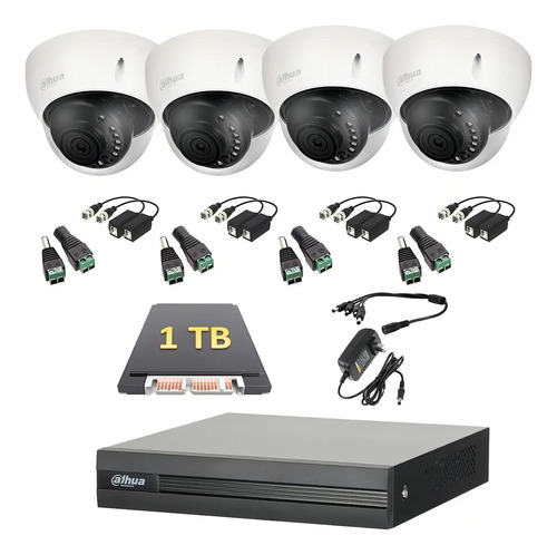 Kit 4 Cámaras Dahua 4mp Antivandalica 1 Tb Msi