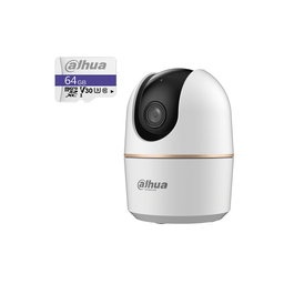 Dahua & Cronos Cámara Ip Pt H4a Wifi De 4 Mp Serie Hero Lente De 3.6mm Ir De 10 Metros Detección De Humanos Microfono Y Altavoz Incorporados Puerto Rj45 +  Microsd 64gb Fácil Instalación Blanca DHT0060085