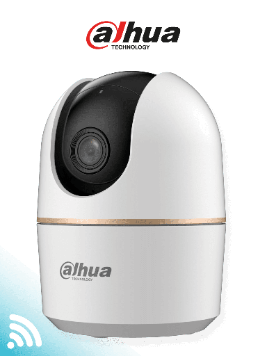 DAHUA DHT0150058 DH-H3A - Cámara IP Domo Motorizado Wifi de 3 Megapíxeles con IA, autotracking, audio bidireccional (micrófono y altavoz), sirena integrada, IR de 10 m, detección de humanos y ranura MicroSD