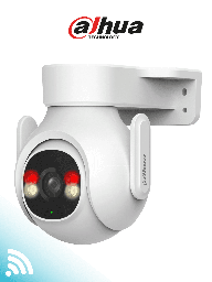 DAHUA DHT0060098 DH-P3B-PV- Cámara IP PT WiFi de 3 Megapíxeles con audio bidireccional (micrófono y altavoz), micrófono, altavoz, sirena de 110 dB, WiFi 6, detección de personas y vehículos, IP65 y ranura MicroSD.
