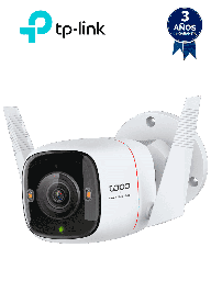 Tapo C325WB Cámara Wi-Fi de seguridad para exteriores Visión Nocturna ColorPro, Lente Super Apertura F1.0 y Sensor Grande de 1/1.79'':, Vista en Vivo 2K QHD, Detección de Persona/Animal/Vehículo:,Detección de Movimiento Personalizable,Almacenamiento Local y en la Nube Seguro, IP66 Resistente a la Intemperie, Conexión Inalámbrica/Cableada, amplio FOV de hasta 127°