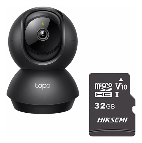 TAPO & cronos Cámara de seguridad para interiores TAPO-C211-PLUS-32 + MicroSD 32GB definición 2K 360° Detección de movimiento y llanto de bebé Audio doble vía Modo privacidad Control por voz CCTV