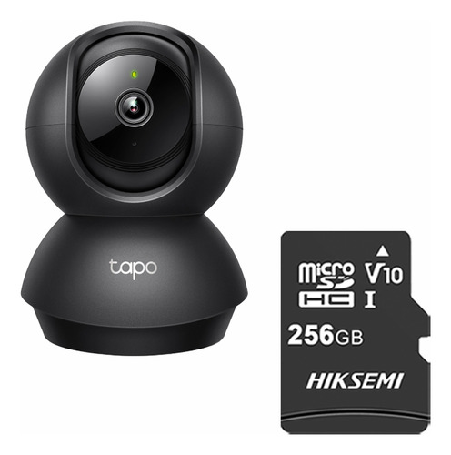 TAPO & cronos Cámara de seguridad para interiores TAPO-C211-PLUS-256 + MicroSD 256GB definición 2K 360° Detección de movimiento y llanto de bebé Audio doble vía Modo privacidad Control por voz CCTV