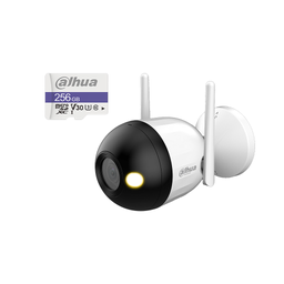 Kit de Seguridad Cronos Cámara Dahua IP Bala F2C-PV 2MP Full Color Audio WiFi  + MicroSD 256GB + Accesorios - Kit Cámara Inteligente  DH-F2C-PV-256GB (Memoria MicroSD TF-C100/256GB ) DHT0030168