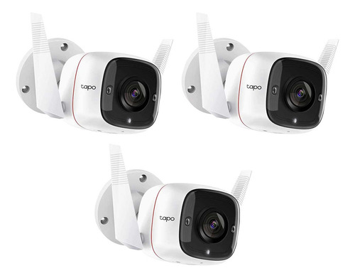 Kit 3 Cámara De Seguridad Tapo C310 Tp-link Color Blanco