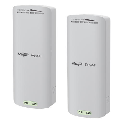 Kit Enlace Inalámbrico de 500 m Preconfigurado + Ajuste Automático de Potencia / Hasta 300 Mbps / Doble Puerto LAN
