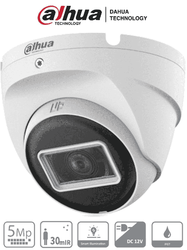 DAHUA HAC-T2A51N-U-28-S2 - Camara Domo de 5 Megapixeles/106 Grados de Apertura/ Metalica/ Lente de 2.8 mm/ IR de 30 Metros/ Soporta: CVI, AHD, TVI y CVBS/ #LoNuevo