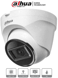 DAHUA IPC-T1E20 - Camara IP Domo de 2 Megapixeles/ Lente de 2.8 mm/ 99 Grados de Apertura/ 30 Metros de IR/ IP67/ PoE/ DWDR, 3D NR, HLC, BLC/ H.265+/ #LoNuevo #SwitchD1