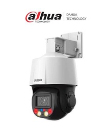 DAHUA DH-SD3E405DB-GNY-A-PV1 - Camara IP PTZ de 4 MP TiOC de 5x de Zoom Optico/ Iluminación Dual Inteligente/ Disuasión Activa con Luz Roja y Azul/ IR de 50 Metros/ Micrófono y Altavoz Integrado/ Audio 2 Vías/ Ranura para MicroSD/ IP66/ PoE/ #LoNuevo