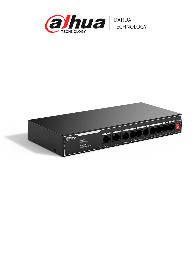 DAHUA SF1010LP - Switch PoE de 10 Puertos Fast Ethernet/ 8 Puertos PoE 10/100 / 65 Watts Totales / 2 Puertos Uplink RJ-45/ PoE watchdog/ Hasta 250 metros/ Switching 12 Gbps/ Protección Contra Descargas/ #LoNuevo