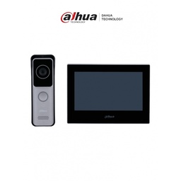 DAHUA KTW02 - Kit de Videoportero IP Wifi/ Monitor de 7 Pulgadas Wifi/ 6&1 E&S de Alarma/ Soporta PoE/ Frente de Calle con Camara de 2 Megapixeles/ Ranura MicroSD/ Apertura de Puerta/ Soporta Hasta 3000 Tarjetas/ IP65/ #LoNuevo #KitDahua