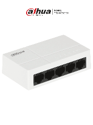 DAHUA PFS3005-5GT-L - Switch para Escritorio 5 Puertos/ Gigabit Ethernet/ 10/100/1000/ Diseño Compacto/ Capa 2/ Switching 10 Gbps/ Velocidad de Reenvio de Paquetes 7.44 Mbps/ Blanco