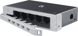 Switch Fast Ethernet de 5 puertos de acero con cerradura de seguridad adjunta
