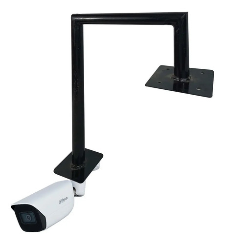 KIT CRONOS Soporte / Poste Para Camara Cctv Con 3 Rectas De 13x25x35 Cm / ARTEMIS / Negro