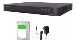 Hikvision Kit DVR 8 Canales TURBOHD + 4 Canales IP 4 Megapixel + 500GB HDD IDS-7208HQHI-M1/S-500 Tecnología Acusense Con 1 Bahía de Disco Duro y Audio por Coaxitron