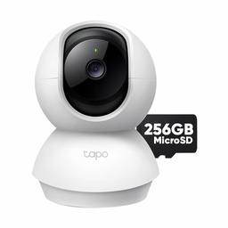 Tp-Link & Cronos Kit Cámara de Video Vigilancia 1080p Full HD TP-C200C-256 + Micro SD 256 GB / Cobertura 360° con Seguimiento Inteligente y Modo Privacidad / CCTV